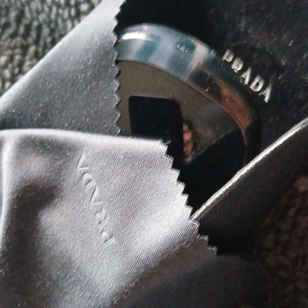 Prada Blue W/Brown Tortoiseshell Pattern Sunglasses Frames Prada Case Included! - Picture 4 of 13